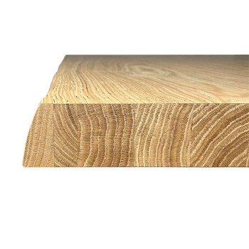 Bridgetafel = Massief Svalen-hout met bast - Vaste tafel 90x200 cm, Svalen-eikenhout met bast en antracietkleurige poten