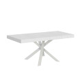 Clerk Premium uitschuifbare tafel 90x90/194 cm - Witte poten