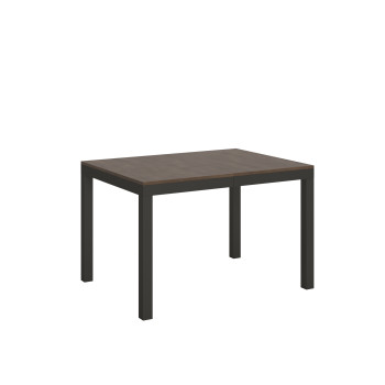 Everyday Evolution tafel met antracietkleurige poten en frame D.90 - Uitschuifbare tafel 90x120/380 cm Everyday Evolution Wit Esdoornhout met antracietkleurige poten en frame