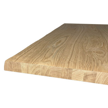Famas tafel = Massief Vindral-hout met bastafwerking - Uitschuifbare tafel 90x200/250 cm met antracietkleurige poten van Vindral-eikenhout met bastafwerking