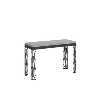 Ghibli dubbele tafel - 120/200x45/90 cm Ghibli dubbele klaptafel van natuurlijk eikenhout met antraciet frame