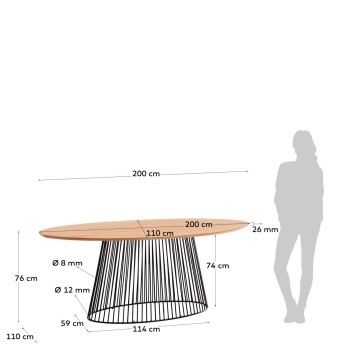 Leska tafel 200 x 110 cm