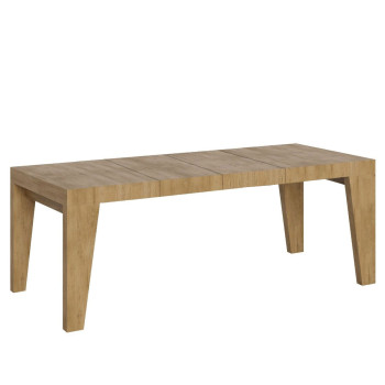 Naxy Premium Tafel D.90 - Uitschuifbare tafel 180/284x90 cm Naxy Premium wit essenhout