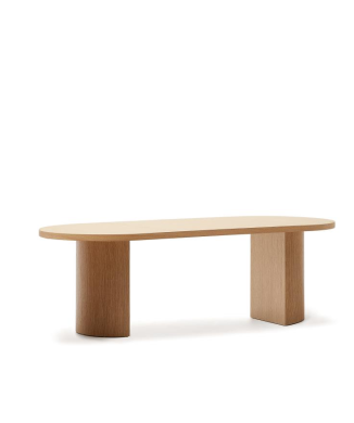 Nealy tafel met walnootfineer en natuurlijke afwerking 200 x 100 cm