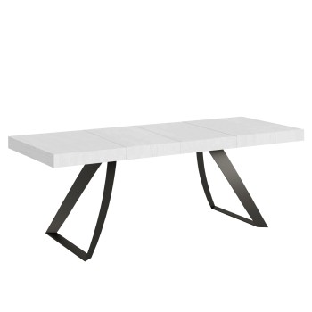 Proxy Premium Antraciet Tafel - Uitschuifbare Tafel 90x160/264 cm Proxy Premium Wit Essen Antraciet Frame