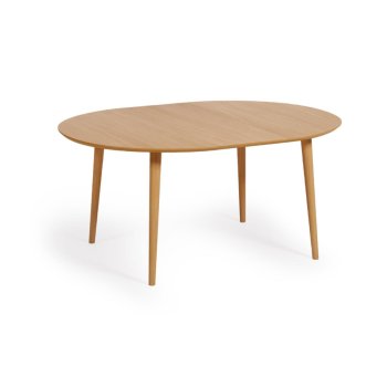 Oqui uitschuifbare ronde tafel in eikenfineer Ø120