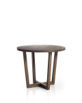 Nahla ronde tafel van massief mangohout met walnootafwerking Ø 90 cm