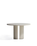 Ronde tafel Nealy DM, gelakt met ecru afwerking, Ø 120 cm