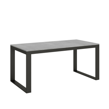 Tecno Evolution Tafel P.90 - Uitschuifbare tafel 180/284x90 cm. Tecno Evolution frame van wit essenhout en antracietkleurige poten.