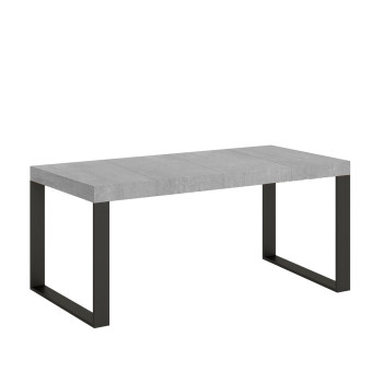 Tecno Premium Tafel P.90 - Uitschuifbare tafel 90/246x90 cm Tecno Premium wit essenhout met antracietkleurige poten