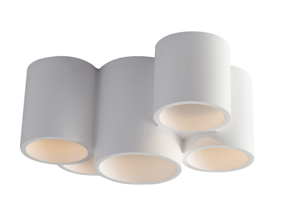 BIAŁA RUROWA LAMPA SUFITOWA BANJIE 5XGU10 29,6X20X14CM