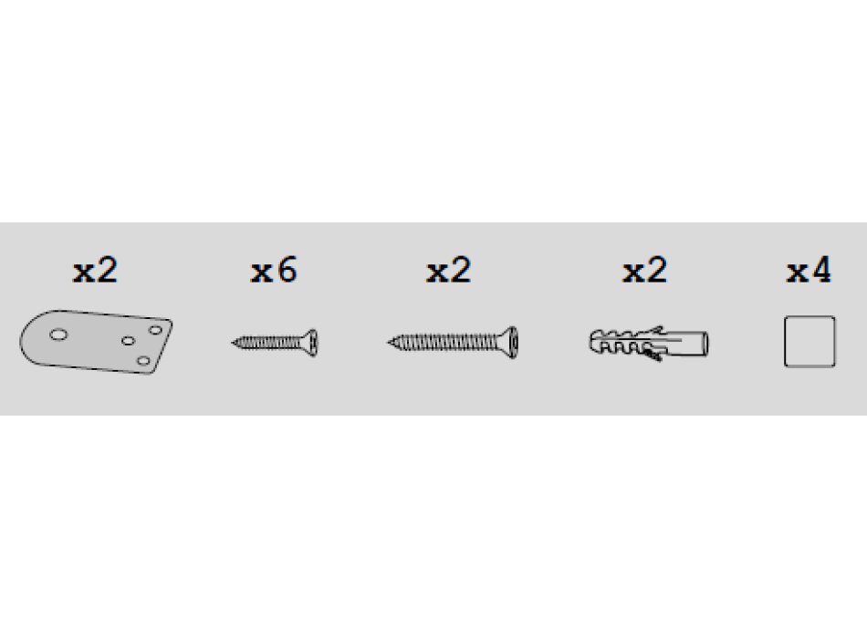 (2 kits) Kit de fixação ao solo Plust