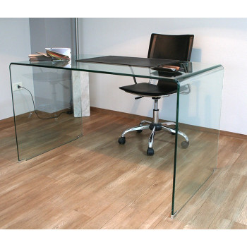  Mesa de vidro curvado, 120x70x75 cm