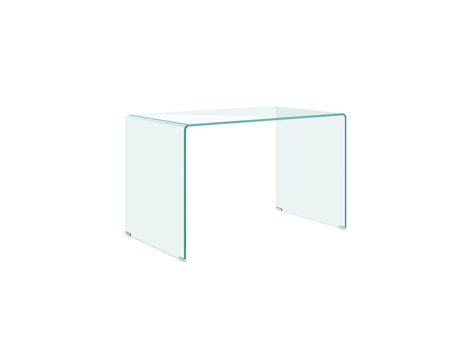  Mesa de vidro curvado, 120x70x75 cm
