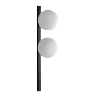 LUMINÁRIA DE PAREDE ENOIRE PRETA/OPAL 2XE14 14X14X60CM
