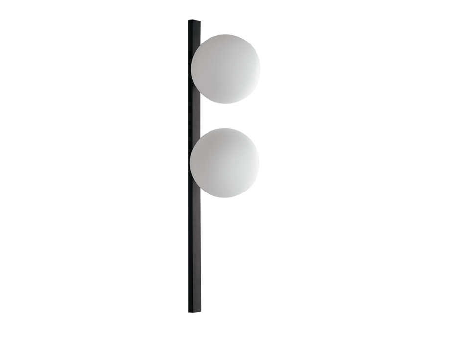 LUMINÁRIA DE PAREDE ENOIRE PRETA/OPAL 2XE14 14X14X60CM