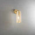 LUMINÁRIA DE PAREDE MÁGICA DOURADA/ÂMBAR 1XE27 15,5X15,5X30X3CM