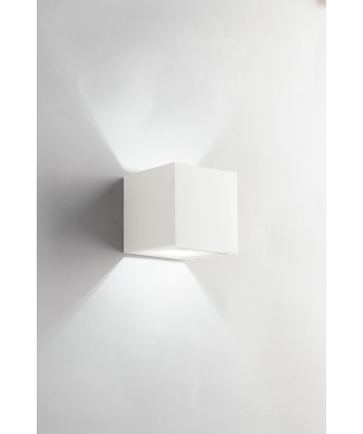 Luminária de parede Rubik branca 1XG9 11,5x11,5x11,5cm