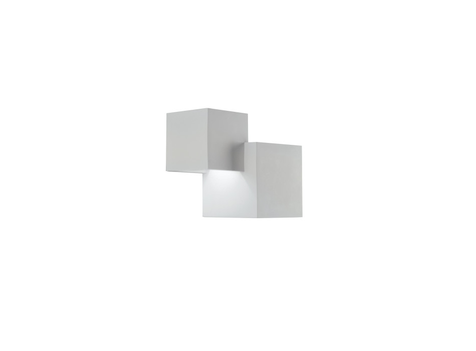 Luminária de parede Rubik branca 2XG9 19,5 x 11,5 x 16 cm