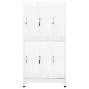 Armário para chaves VidaXL com 6 compartimentos, em aço, 90x45x180 cm
