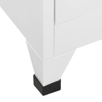 Armário para chaves VidaXL com 6 compartimentos, em aço, 90x45x180 cm