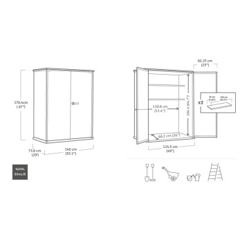 Guarda-roupa vertical de resina KETER SIGNATURE