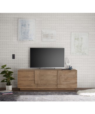 Móvel para TV JUPITER com 3 portas, 182x44x63 cm, cor nogueira.