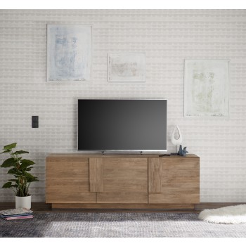 Móvel para TV JUPITER com 3 portas, 182x44x63 cm, cor nogueira.