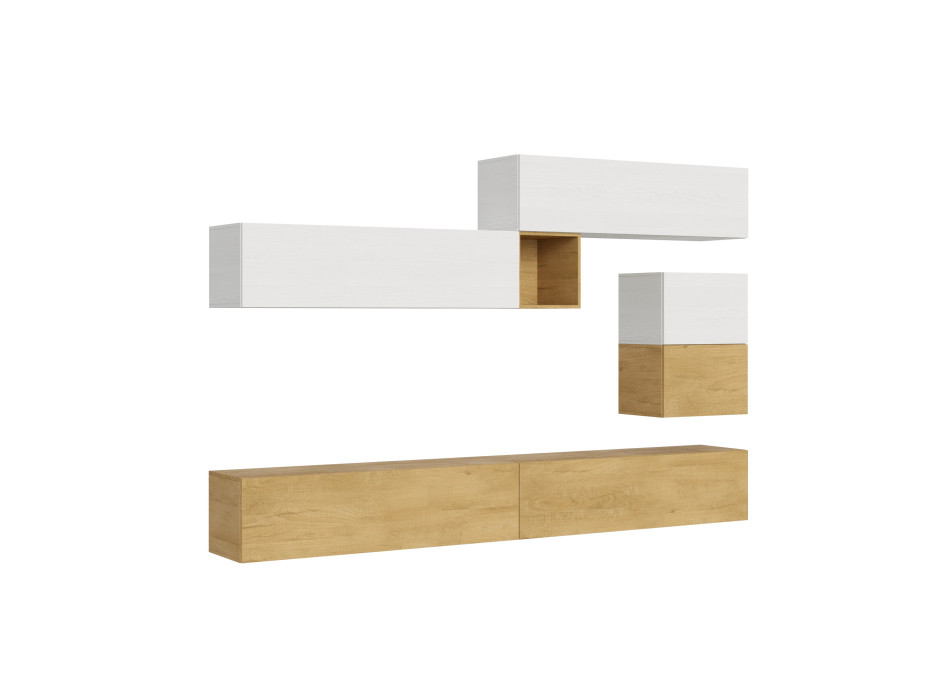 Composição Isoka - Composição de parede Isoka A10 para sala de estar, L 308 x P 39,2