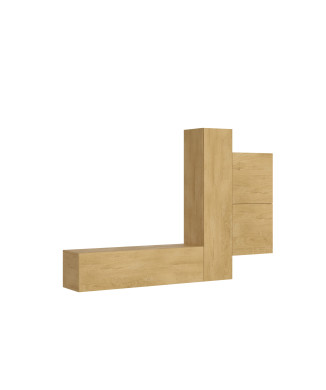 Composição Isoka - Composição de parede para sala de estar Isoka A112 L.254 A.173,6 P.39,2