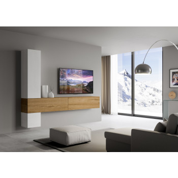 Composição Isoka - Composição de parede Isoka A113 para sala de estar: L 268 A 214 P 39,2