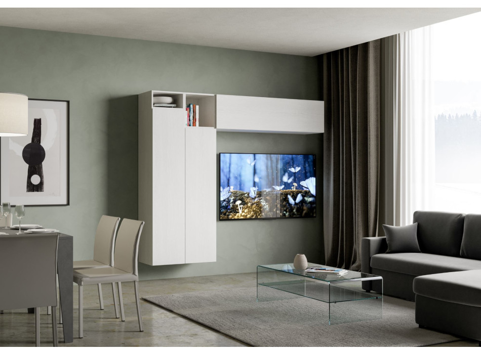 Composição Isoka - Composição de parede Isoka A21B para sala de estar L.234 A.194 P.39,2 Estante opcional A.30 €94