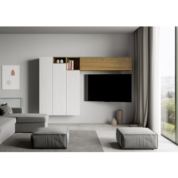 Composição Isoka - Composição de parede Isoka A22 para sala de estar: L 274 A 173,6 P 39,2