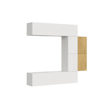 Composição Isoka - Composição de parede Isoka A23 para sala de estar: L 214 A 200 P 39,2