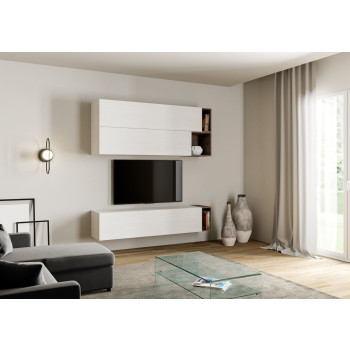 Composição Isoka - Composição de parede Isoka A30 para sala de estar, L 194 x P 39,2