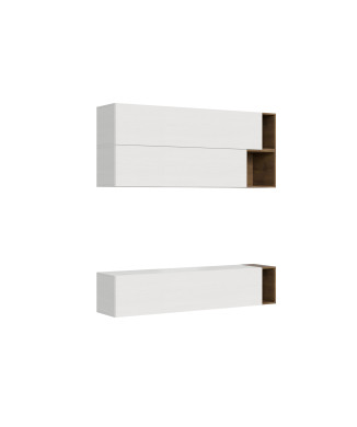 Composição Isoka - Composição de parede Isoka A30 para sala de estar, L 194 x P 39,2