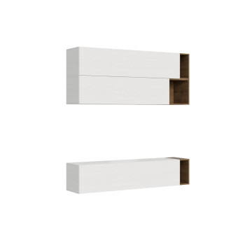 Composição Isoka - Composição de parede Isoka A30 para sala de estar, L 194 x P 39,2