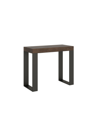 Mesa de consola extensível 90x40/300 cm com estrutura Tecno Antracite