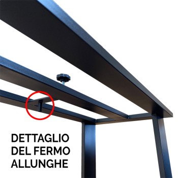 Mesa de consola Asia com estrutura em antracite - Mesa de consola extensível 90x40/288 cm Asia em freixo branco com estrutura em antracite