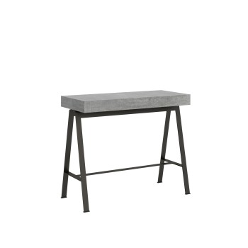 Mesa de consola Banco com estrutura em antracite - Mesa de consola extensível 90x40/300 cm Banco Premium Oak Nature com estrutura em antracite