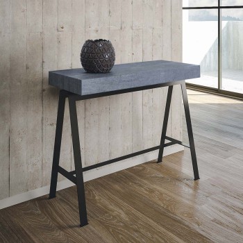 Mesa de consola Banco com estrutura em antracite - Mesa de consola extensível 90x40/300 cm Banco Premium Oak Nature com estrutura em antracite