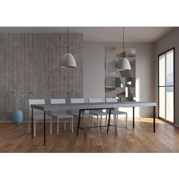 Mesa de consola Banco com estrutura em antracite - Mesa de consola extensível 90x40/300 cm Banco Premium Oak Nature com estrutura em antracite