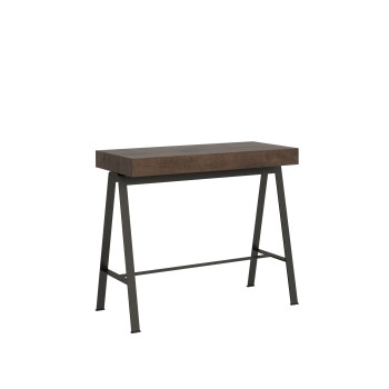 Mesa de consola Banco com estrutura em antracite - Mesa de consola extensível 90x40/300 cm Banco Premium Oak Nature com estrutura em antracite