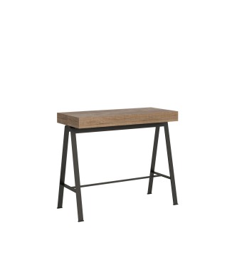 Mesa de consola Banco com estrutura em antracite - Mesa de consola extensível 90x40/300 cm Banco Premium Oak Nature com estrutura em antracite