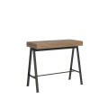 Console extensível 90x40/300 cm. Bancada premium com estrutura em antracite.