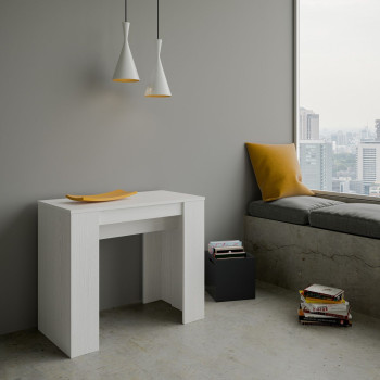 Console básico - Console extensível 90x48/308 cm, cor branca básica