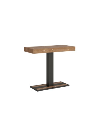 Mesa de consola Capital com estrutura em antracite - Mesa de consola extensível 90x40/190 cm Capital Small com estrutura em abeto tingido e antracite