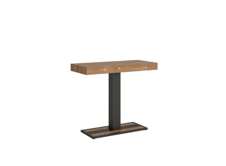 Mesa de consola Capital com estrutura em antracite - Mesa de consola extensível 90x40/190 cm Capital Small com estrutura em abeto tingido e antracite