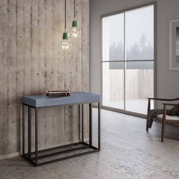 Mesa de consola Epoca com estrutura em antracite - Mesa de consola extensível 90x40/300 cm Epoca Premium Carvalho Natural com estrutura em antracite