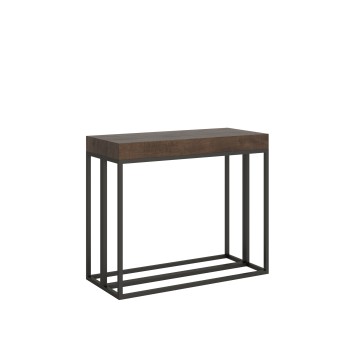 Mesa de consola Epoca com estrutura em antracite - Mesa de consola extensível 90x40/300 cm Epoca Premium Carvalho Natural com estrutura em antracite